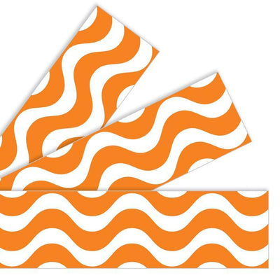 Wavy Orange Borders 2 3/4in x 35 3/4ft 12/pk