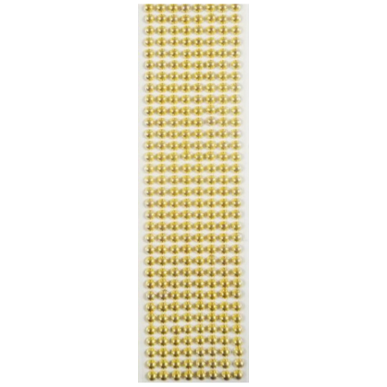 Adhesive pearl Rhinestone Gold 5mm 320/pk