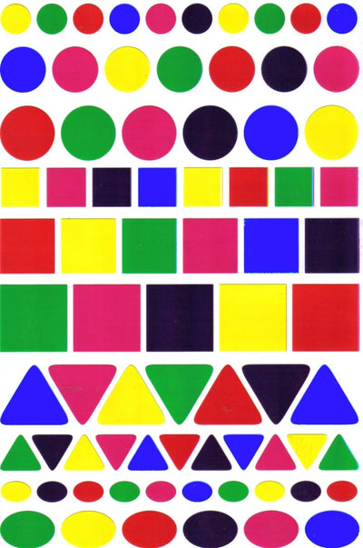 Small Geometric Shape Stickers (25 Sheets)