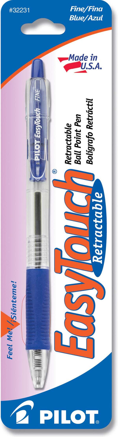 Easytouch Retractable  Blue Pen Fine Point
