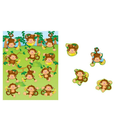 Monkeys Shape Stickers 6/sheets (Discontinued)