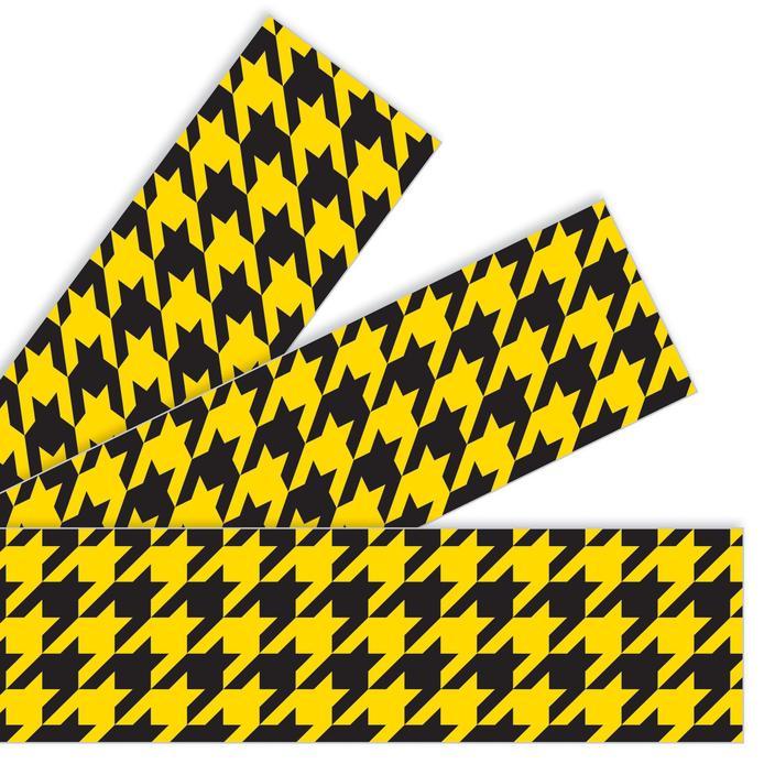 Houndstooth Yellow Borders 2 3/4in x 35 3/4ft 12/pk (Discontinued)