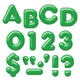 Green 3D Uppercase Letters 2" 1/pk (Discontinued)