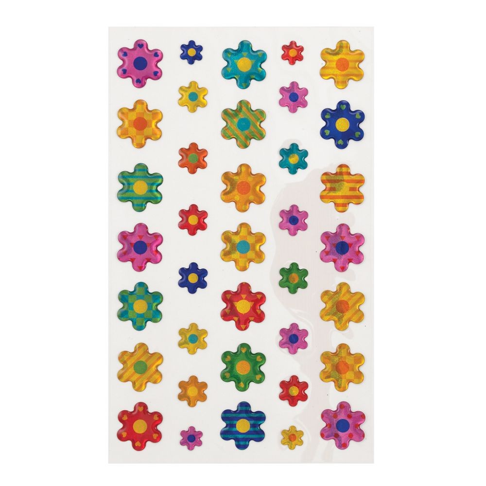 Peel and Stick Flower Shape Jelly Stickers 37/pk