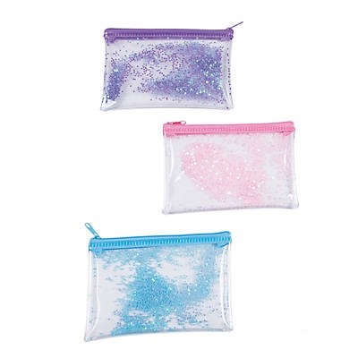 Transparent Confetti Coin Purses 6" x 4" 1/pk