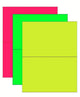 Fluorescent Assorted Labels 2/pg 50/pk