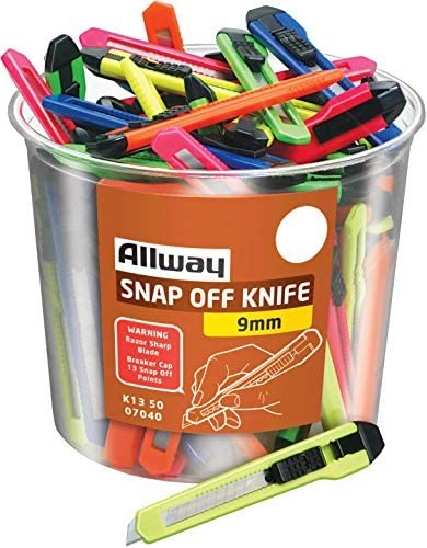 Neon Snap off Utility knives Gillette 9mm 1pc