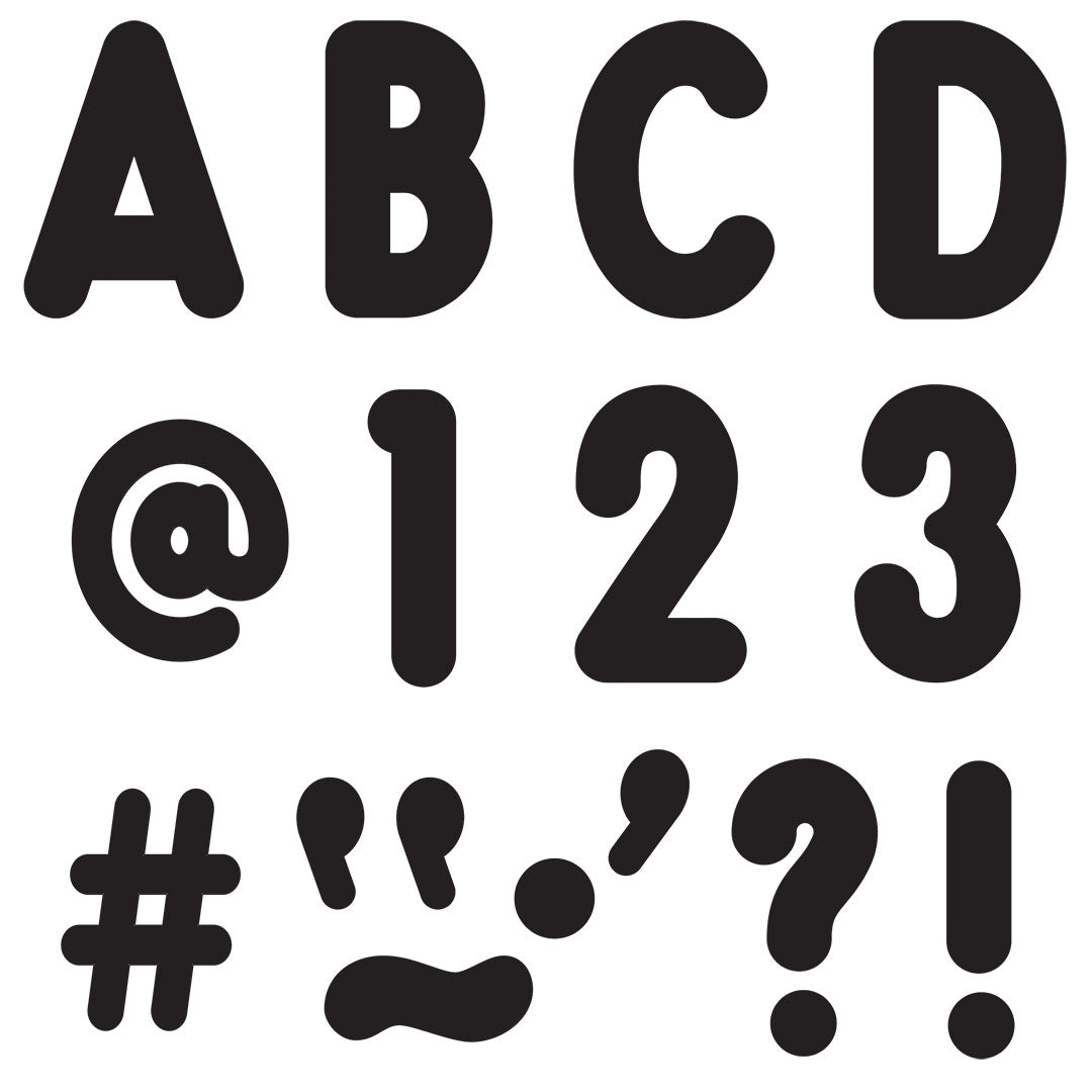 Black 7-Inch Billboard Uppercase (English) Ready Letters