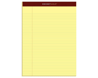 Canary Legal Pad 8.5" ×11" 50 Sheets
