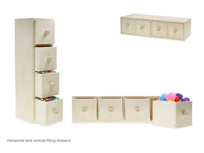 1.87" x 2" x 7.18" 4 Drawer Mini Caddy