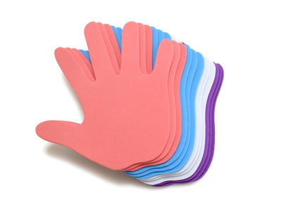 Foam Hand Shapes Assorted Colors 6" 12/pk