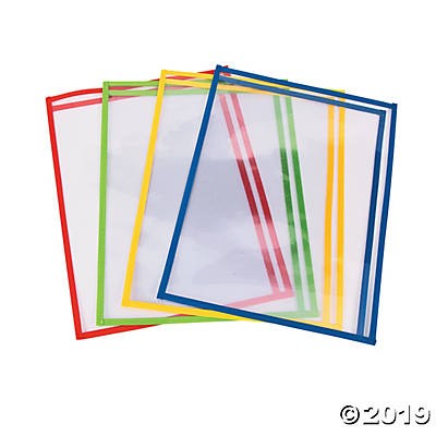 Primary Side-Loading Dry Erase Pocket 1pc