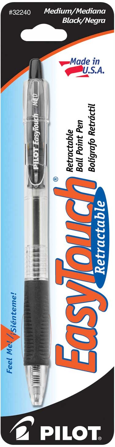 Easytouch Retractable Pen Black Medium Point