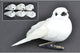 White Feather Bird On Clips 3" 6/pk (closeout)