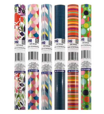 Colorful All-Occasion Wrapping Paper, 20-sq.ft.