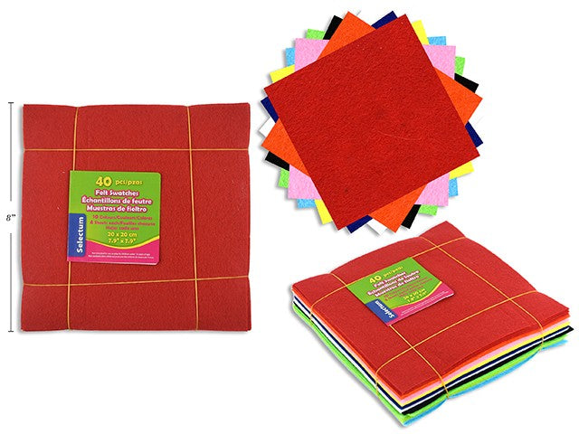 Felt Bundle Assorted 20x20cm 40pcs (Discontinued)