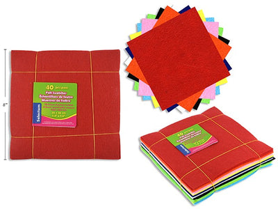Felt Bundle Assorted 20x20cm 40pcs (Discontinued)
