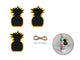 Chalk-It-Up Wood Pineapple 3/pk (closeout)
