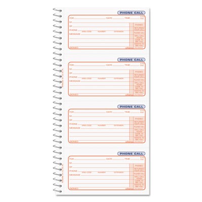Wirebound Message Books 5" x 3 3/8" 400 Sets/Book