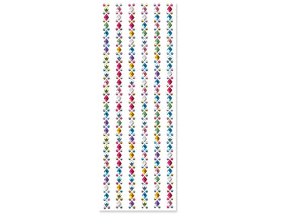 Adhesive Rhinestone Medley Strip 10cm x 27cm (Closeout)