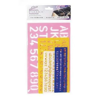 Stencils Letter Combo Set 4pc/Pkg