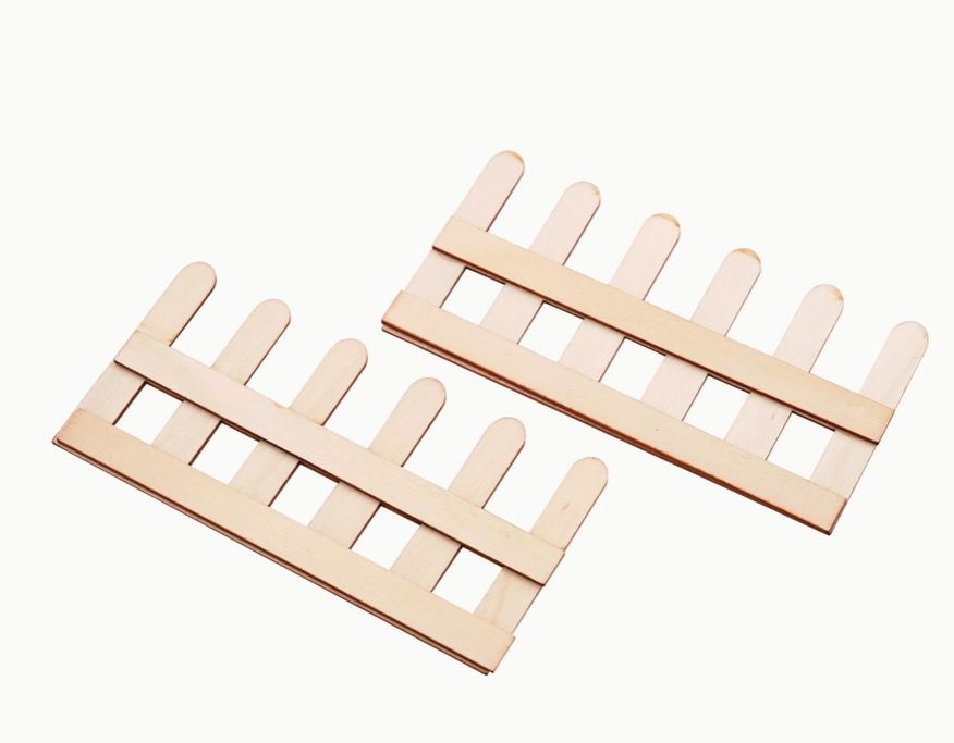 Wooden Picket Fence 2" x 5" 2/pk (Closeout)
