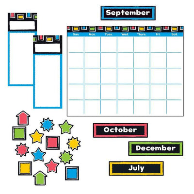 Bold Strokes Wipe-Off Calendar Bulletin Board Set 19" 30/pk