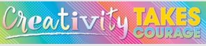 Colorful Vibes Creativity Takes Courage Banner