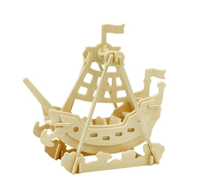 3D Wooden Puzzle: Swing Boat
