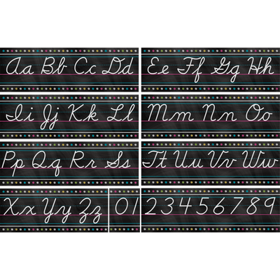 Chalkboard Bright Cursive Bulletin Board Set