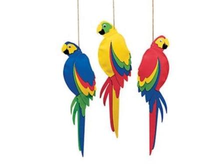 Foam Jumbo Parrots 21" 12/pk