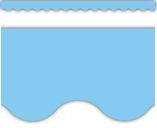 Light Blue Solid Color Scalloped Border Trim 2 3/16'' x 35'' 12/pk