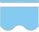 Light Blue Solid Color Scalloped Border Trim 2 3/16'' x 35'' 12/pk