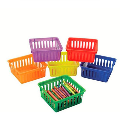 Classroom Small Square Storage Baskets 5 1/4" x 2 1/4", 6 pcs./set