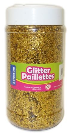 Gold Glitter Paillettes, 8 oz. (227 g) (Closeout)