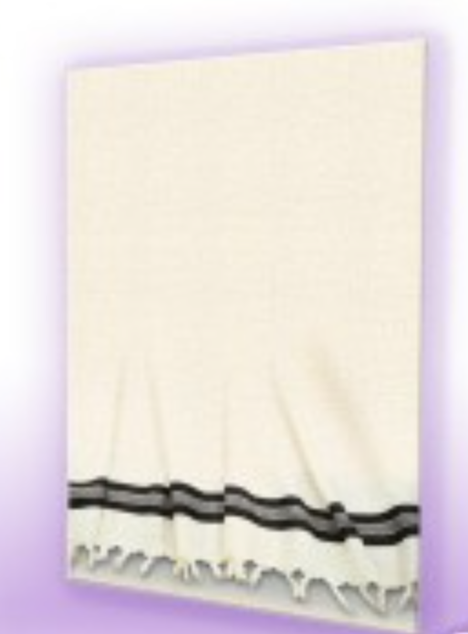 Stationary Paper Tzitzis W/ Fringes At Bottom