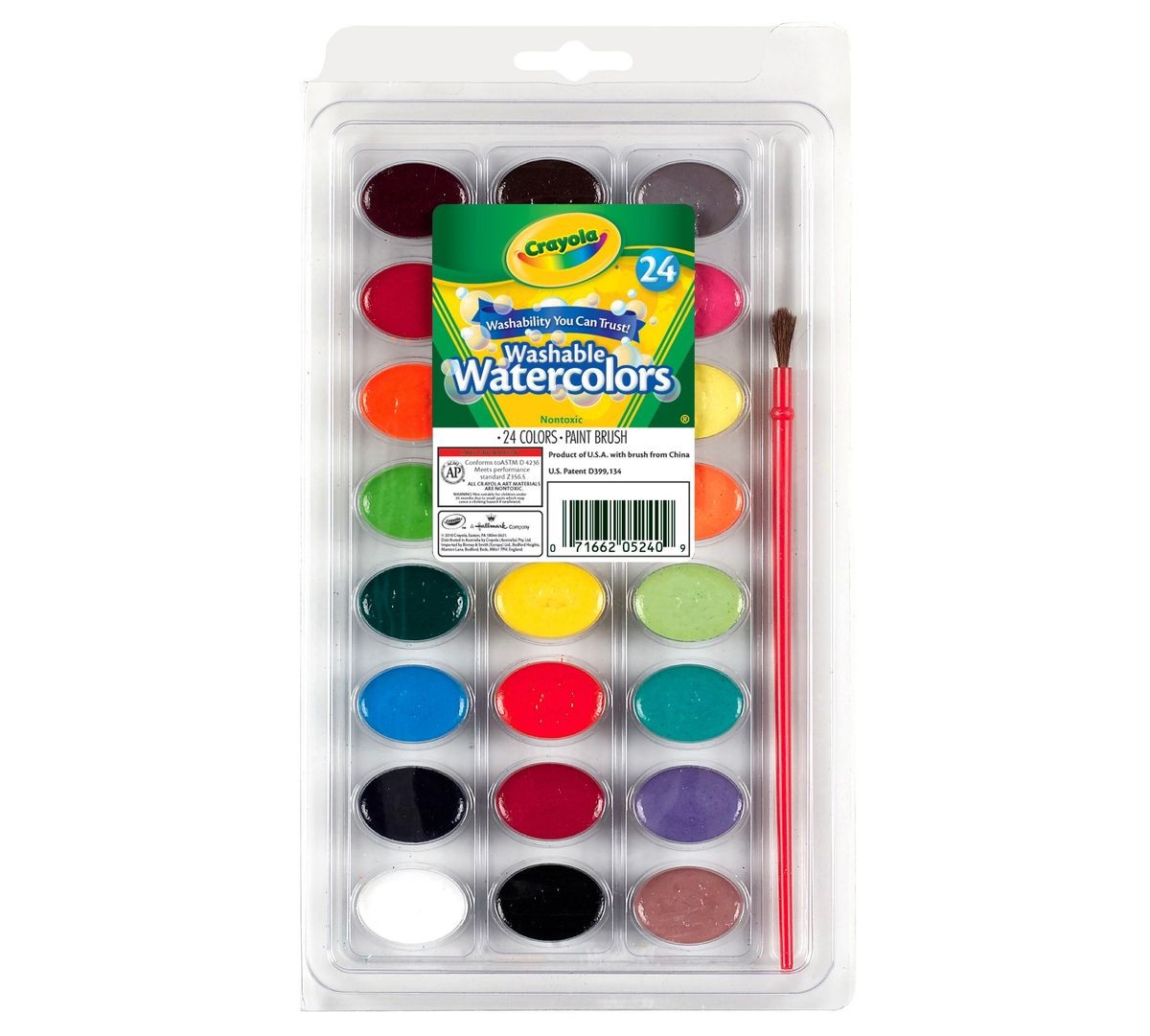 Kid's Crayola Washable Watercolor Paint Set 24/pk