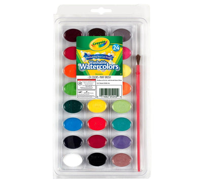 Kid's Crayola Washable Watercolor Paint Set 24/pk