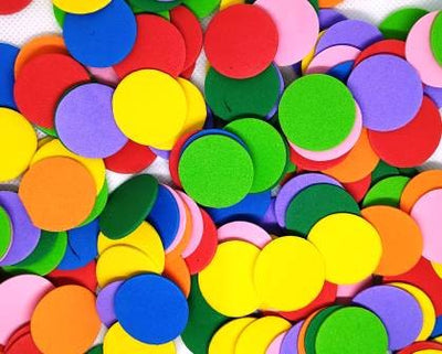 Round Foam Circles Assorted Colors 1" 340/pk (Discontinued)