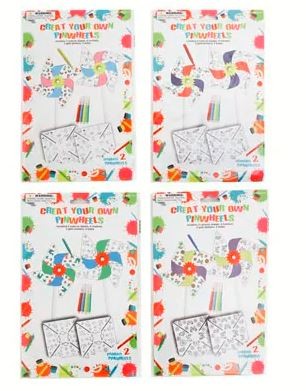 DIY Pinwheels 4/pk With Markers