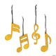 Musical Note Ornaments 4" - 12 pc (Closeout)