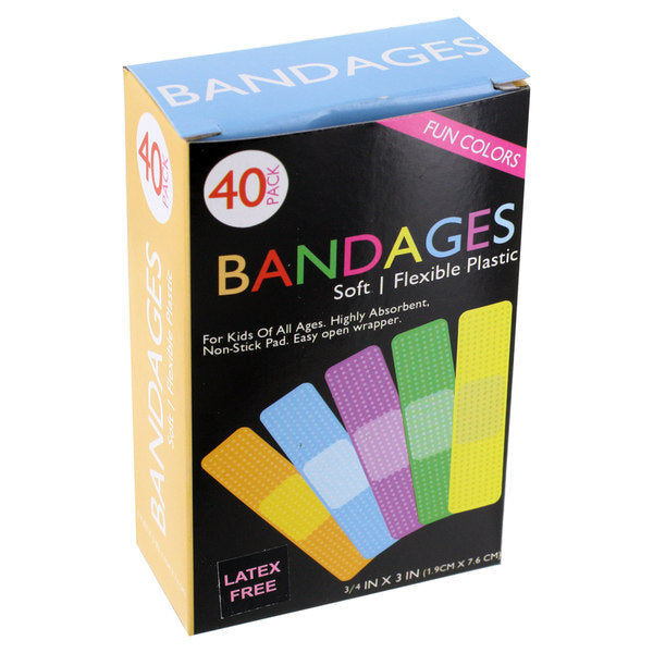 Fun Color Bandages 40/PK