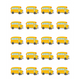 School Bus Stickers 1" 120/pk