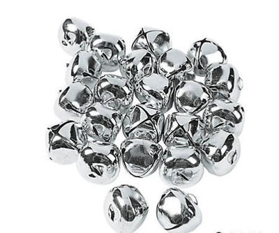 Jumbo Jingle Bells Silver 1 1/4" 24/Pk. (Closeout)
