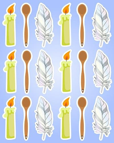 Bedikas Chometz Stickers 1 3/4" 6/pk