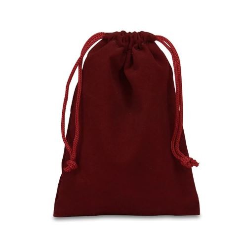 Mini Velvet Drawstring Bags Maroon 2" x 2.8" 25/pk
