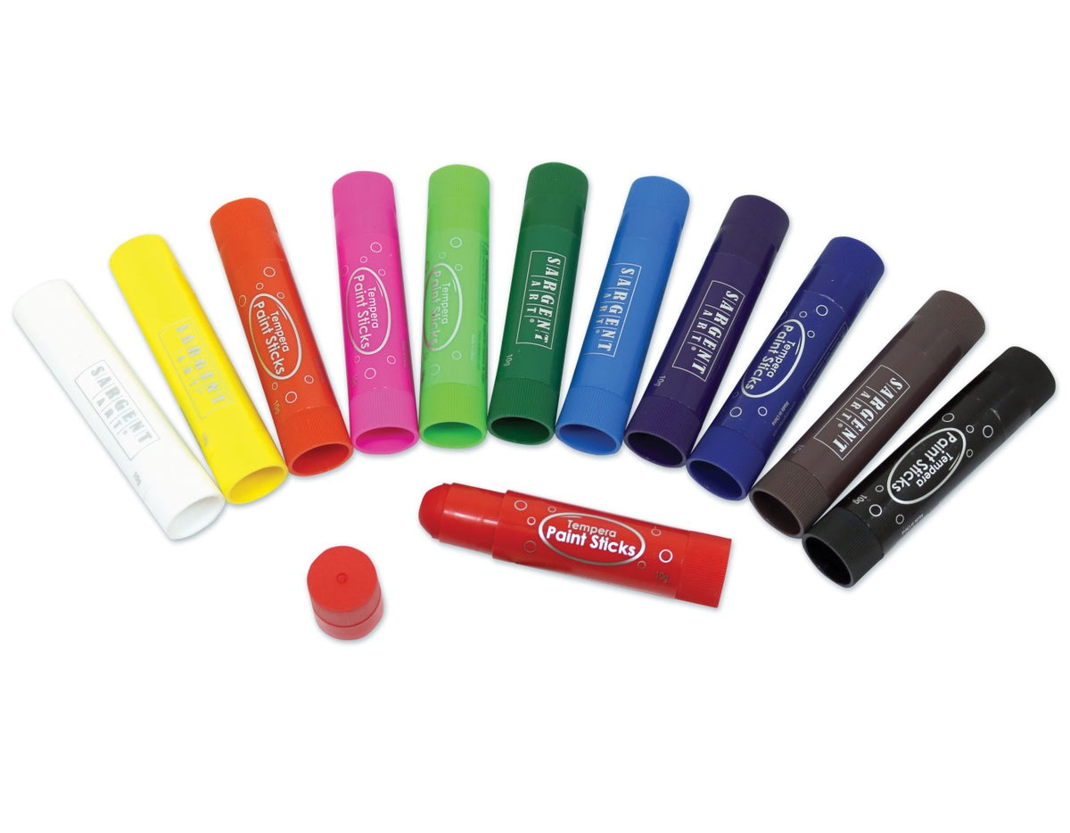 Assorted Tempera Paint Stick Pack 12ct
