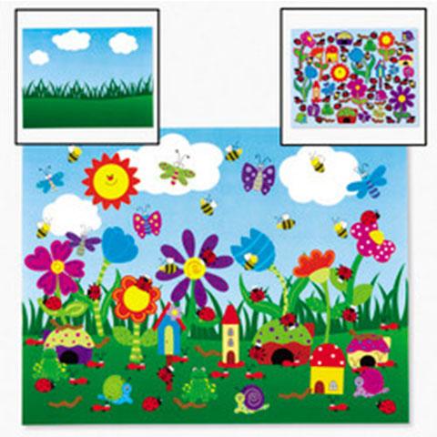 DIY Flower Garden Sticker Scene 12/pk