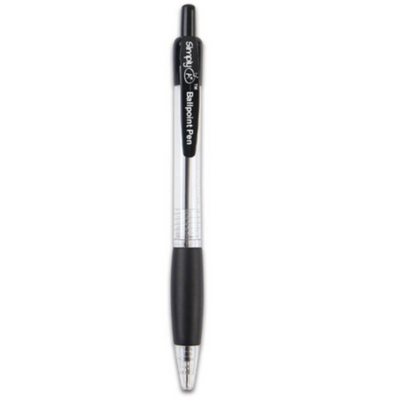Retractable Ballpoint Pen Black 5/pk