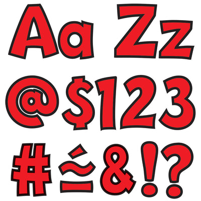 Red 4-Inch Playful Uppercase/Lowercase Combo Pack (English) Ready Letters